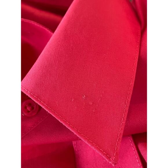 Foxcroft ladies hot pink button up blouse 14P wrinkle free cotton blend - Picture 5 of 8